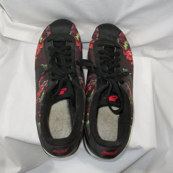 Nike Cortez Retro Sneakers - Leather and Nylon Floral - Men's Size 13 - Picture 5 of 6